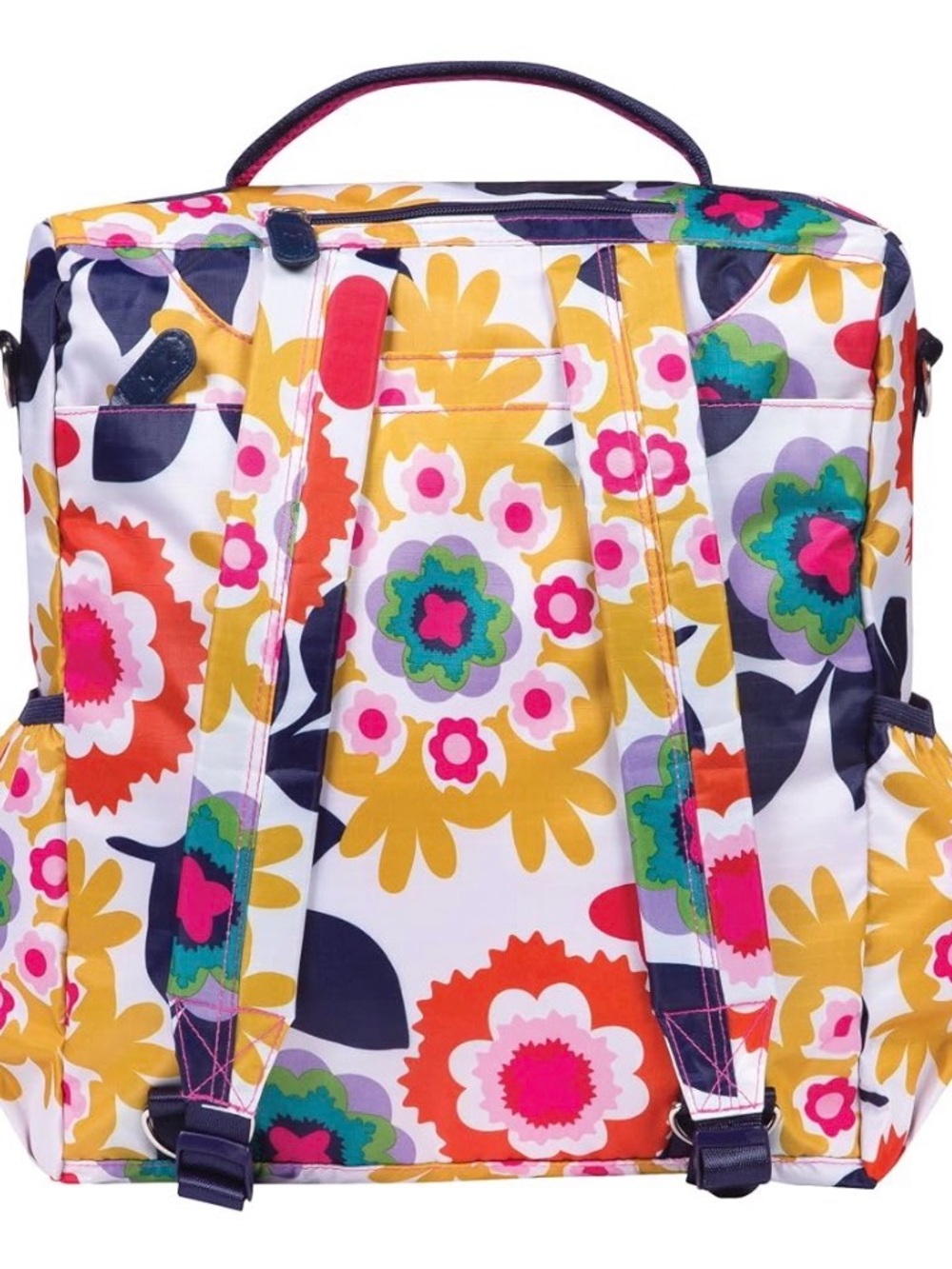 Floral Multicolor Crossbody diaper Bag/backpack/travel bag - Picture 3 of 15